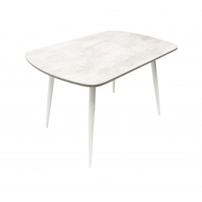 Стол ВВР ЛДСП Камень светлый/белый конус 110/70